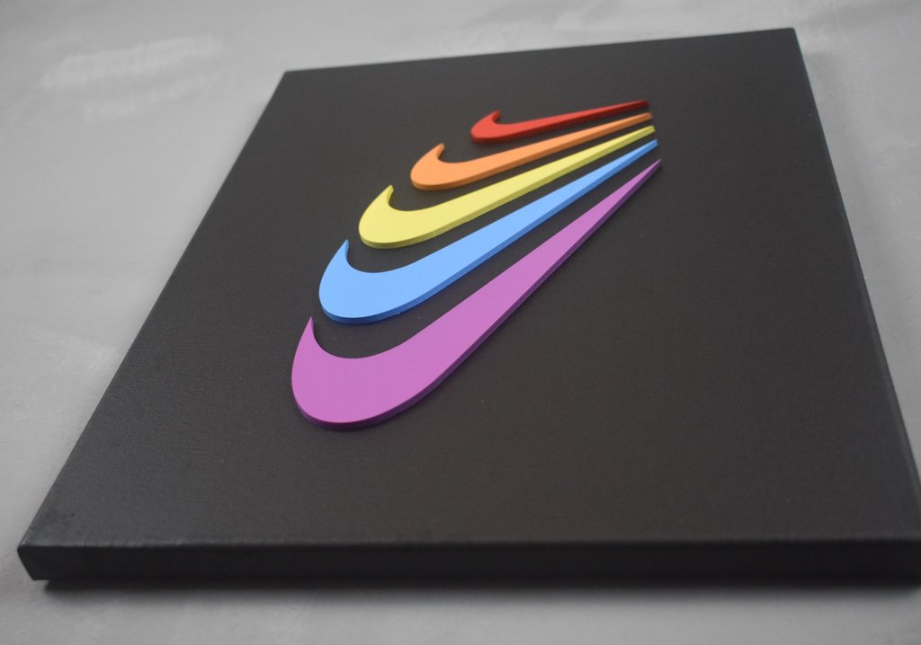 5 LOGO SWOOSH "COLORFULL" BLACK