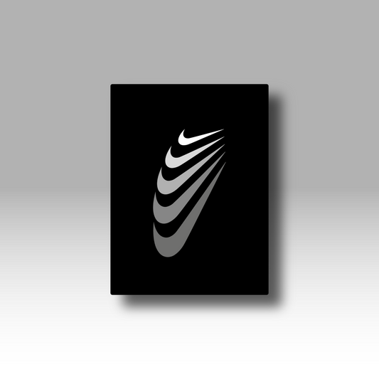 5 LOGO SWOOSH "GREYSCALE" BLACK