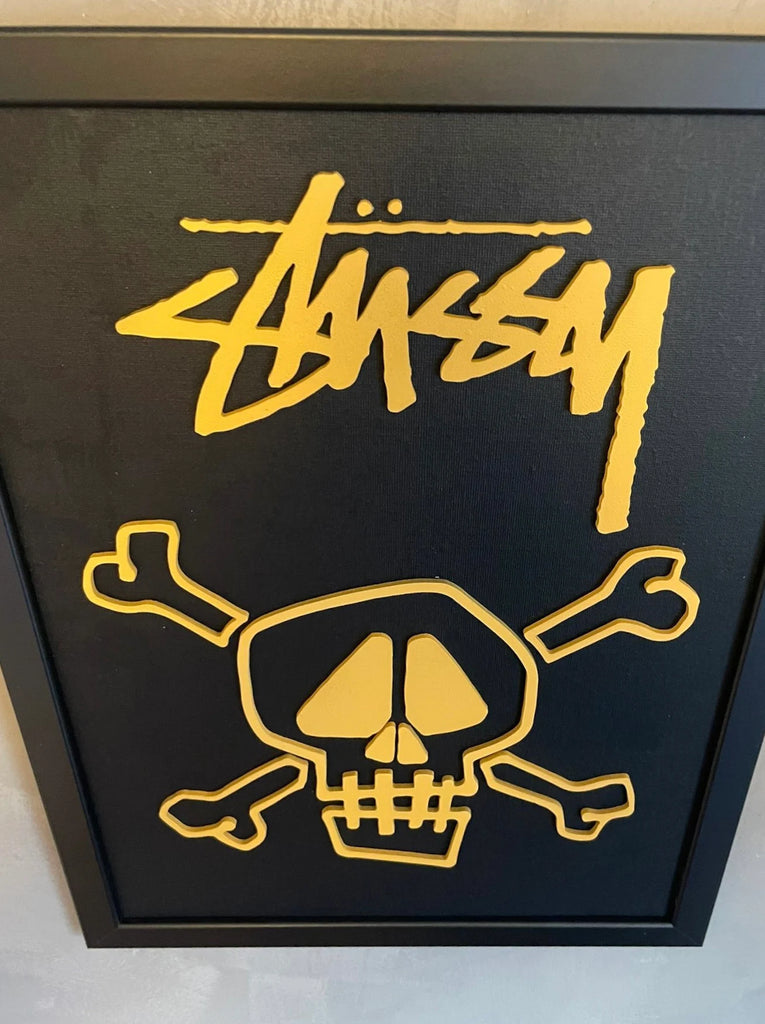 STUSSY "SKULL" BLACK